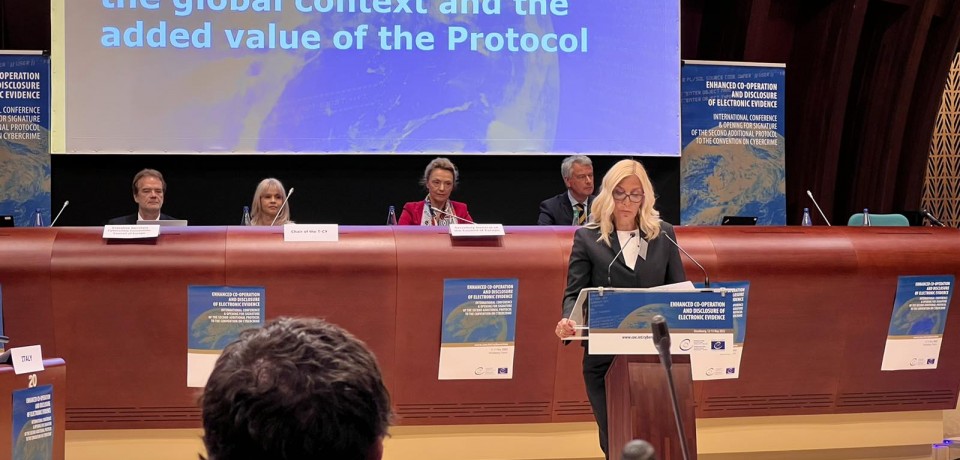 Ministarka pravde potpisala Drugi dodatni protokol uz Kovnvenciju Saveta Evrope o visokotehnološkom kriminalu